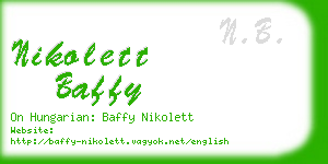 nikolett baffy business card